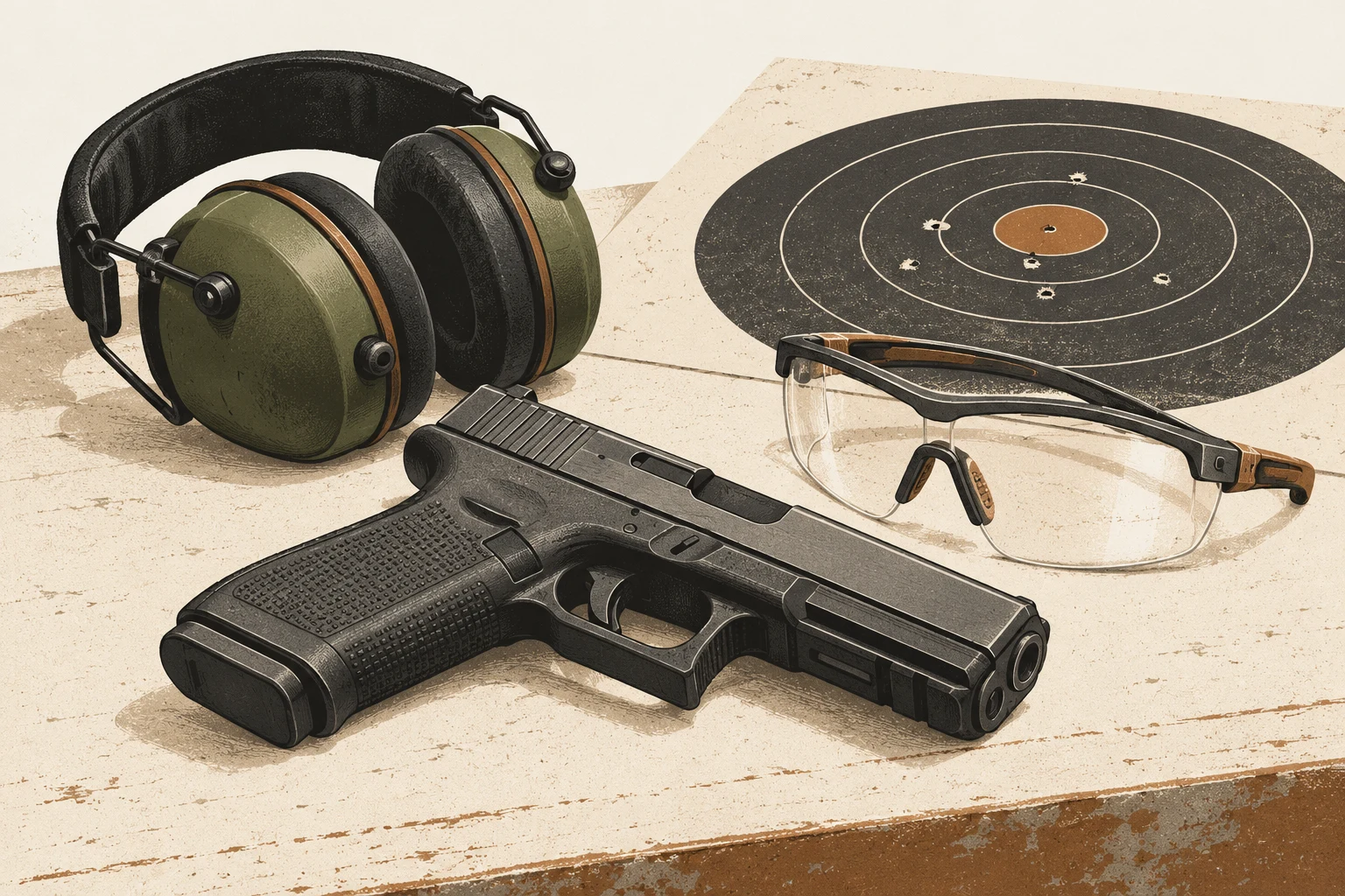 Custom illustration for Introduction to Pistol