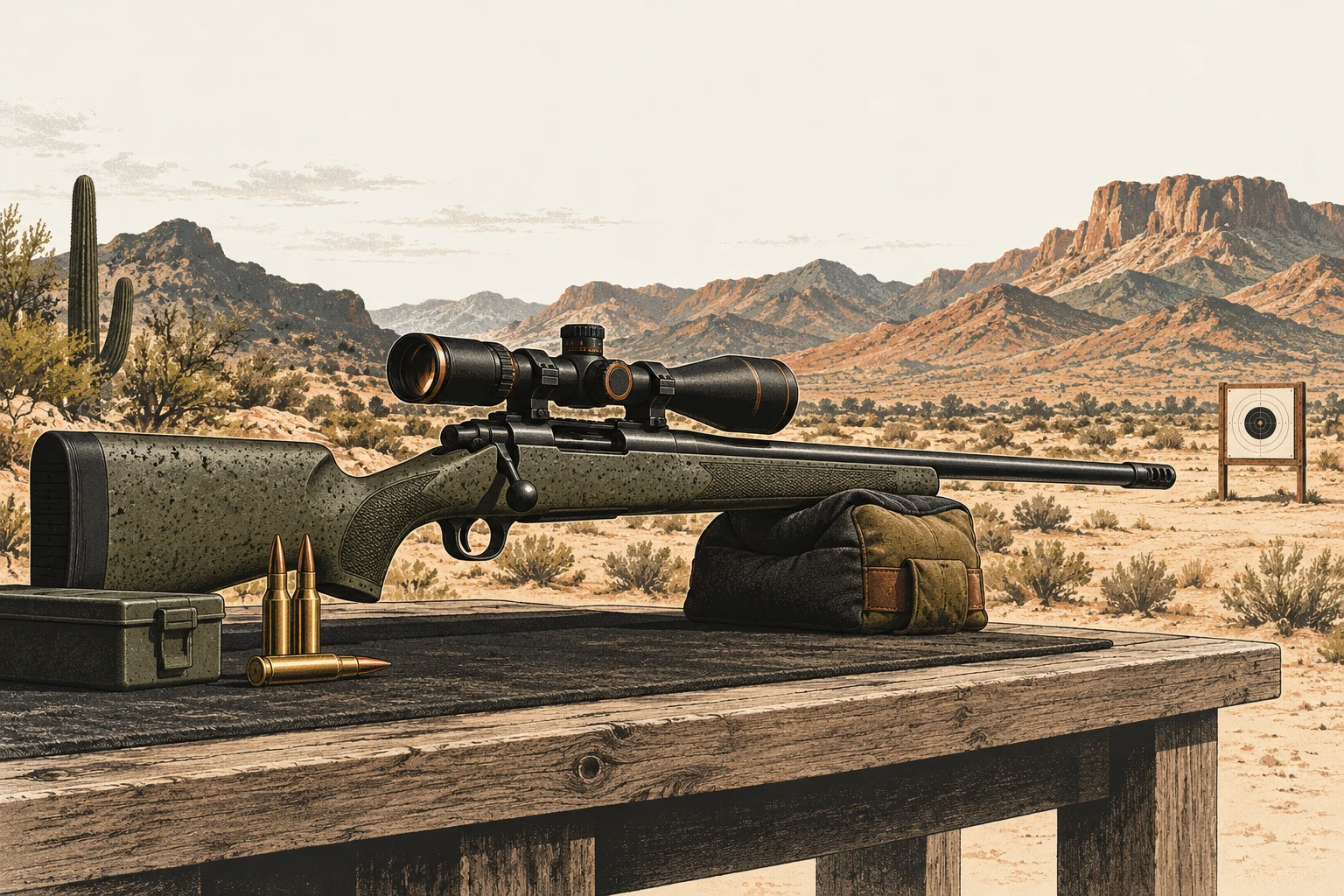 Custom illustration for Introduction to Precision Rifle